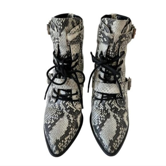 STEVE MADDEN Patterson Snakeskin Booties - Picture 2 of 10